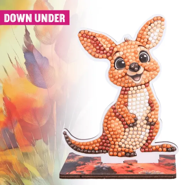 Craft Buddy Crystal Art Wildlife Buddies Kangaroo diamond painting