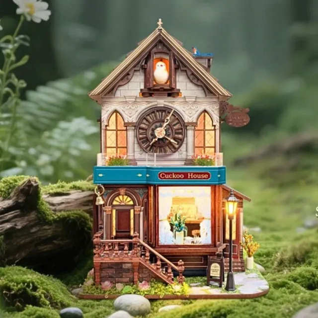 Figured'Art Koekoekshuis miniatuurhuisje 201 stuks met verlichting