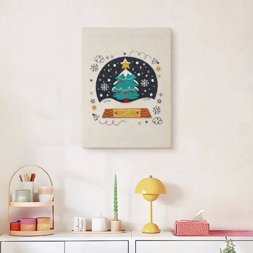 Figured'Art Punch Needle Magische Kerstboom pakket 20x30cm katoen