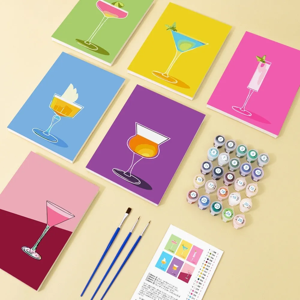 Figured'Art Stijlvolle Cocktailglazen mini schilderen op nummer 6 stuks