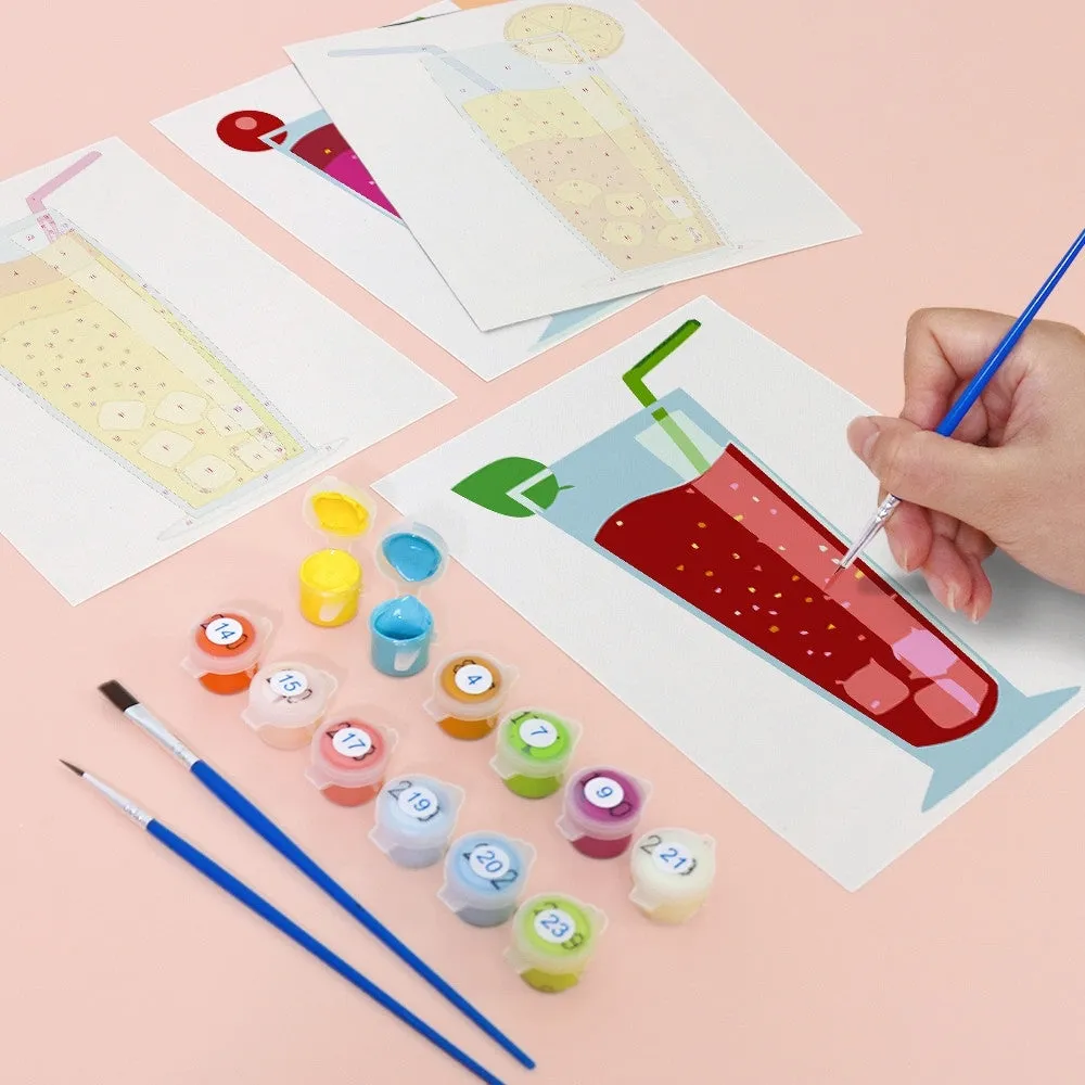 Figured'Art Mini Bruisende Fruitdranken schilderen op nummer 6st