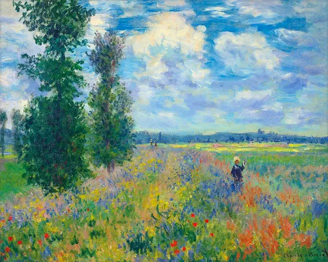Figured'Art Klaprozen Monet diamond painting full drill 40x50 cm