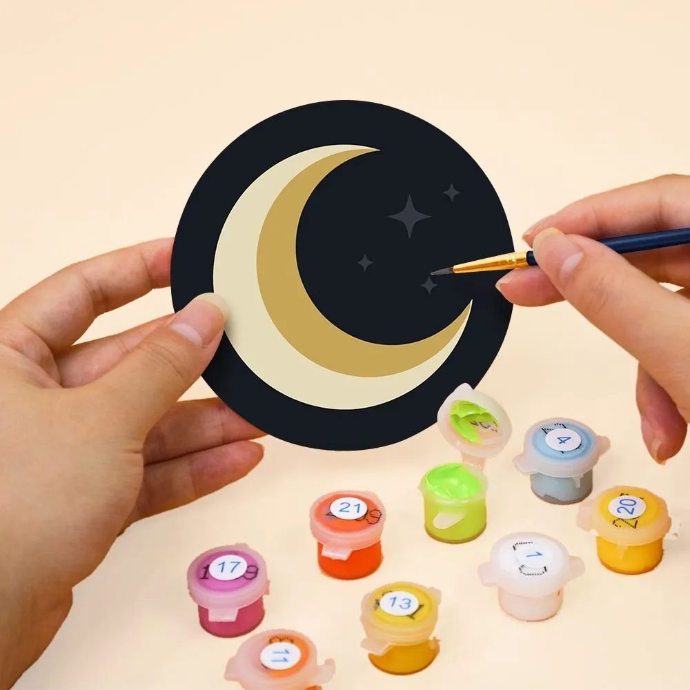 Figured'Art Halloweenmagie schilderen op nummer onderzetters 6 stuks