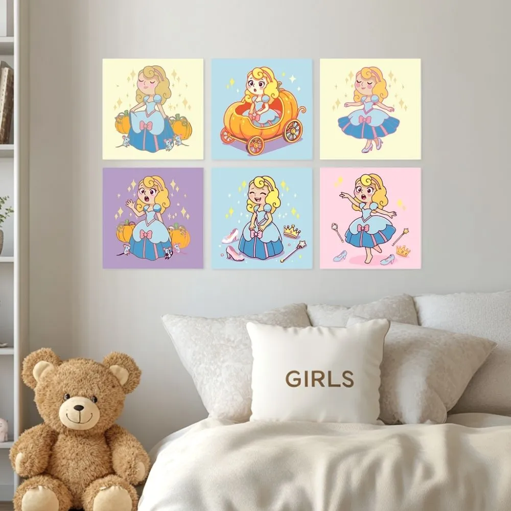 Figured'Art Mini Serie Sprookjesachtige momenten schilderen op nummer 20x20cm 6 stuks