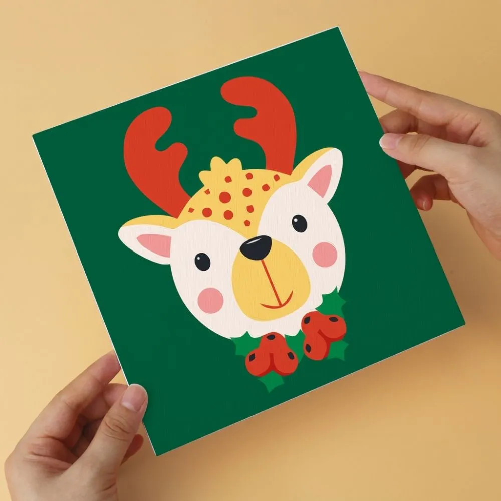 Figured'Art Mini Serie Kerstportretten schilderen op nummer 20x20cm 6 stuks