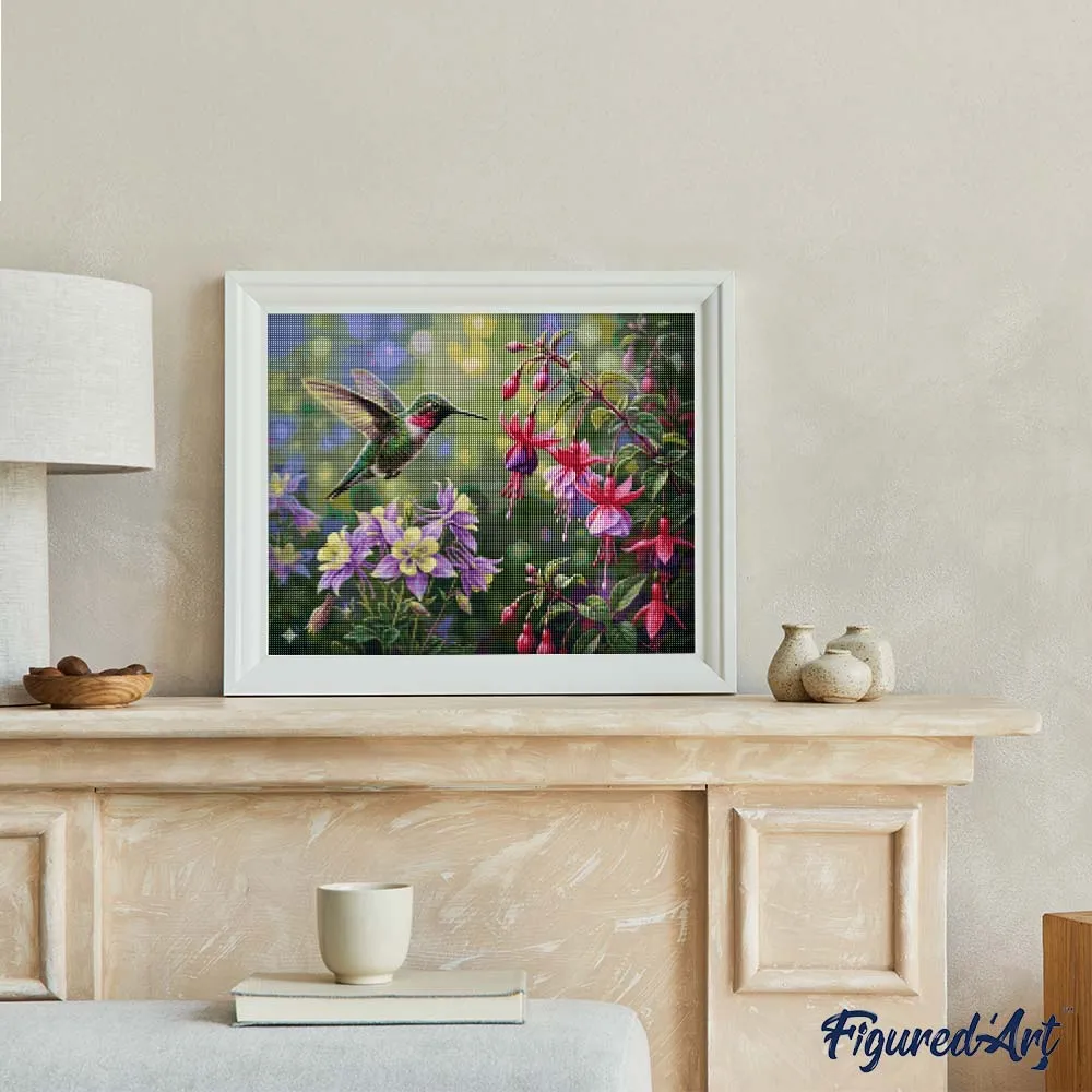 Figured'Art Gefluister Kolibrie Diamond Painting 40x50cm