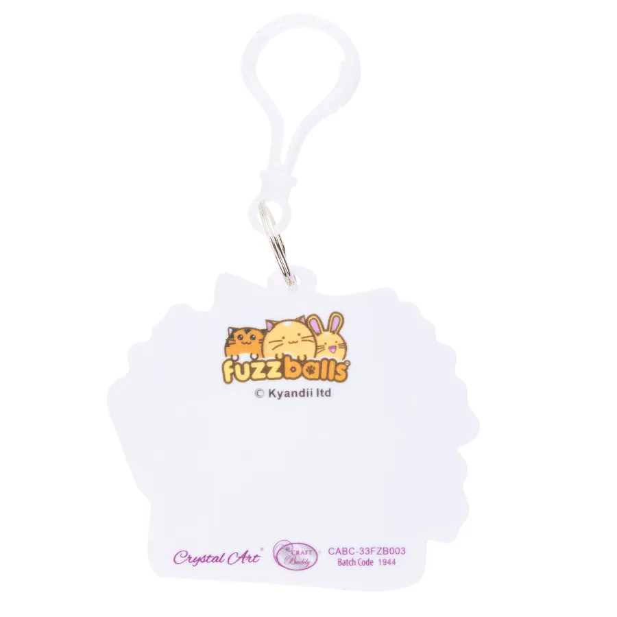 Craft Buddy Crystal Art Will Work 4 Treats sleutelhanger 9cm kat