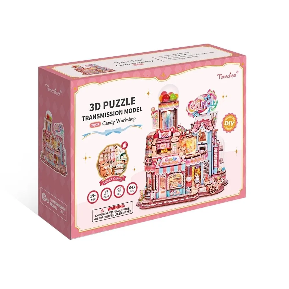 Figured'Art De Snoepwerkplaats 3D puzzel 643 stukjes met led