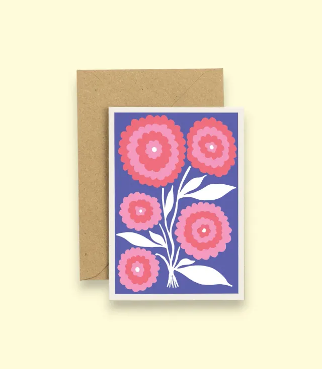 Studio Wald Peony A6 wenskaart pioen blanco