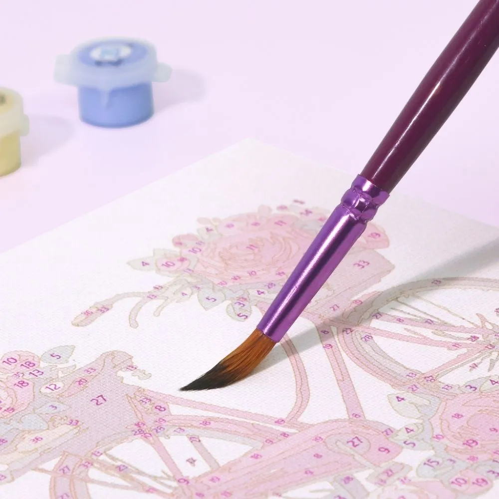 Figured'Art penselen set 12 stuks schilderen op nummer nylon