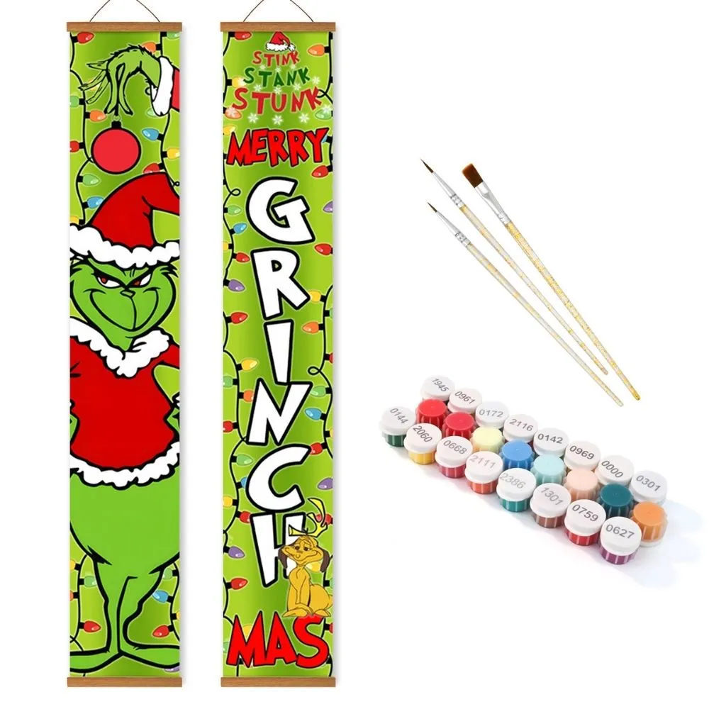 Figured'Art Vrolijk & Chagrijnig deur banners schilderen op nummer
