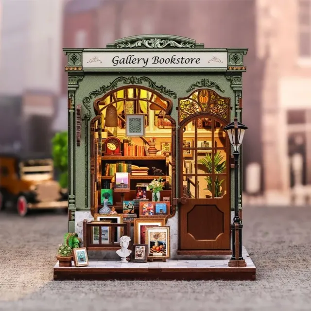 Figured'Art Galerie Boekenwinkel miniatuurhuisje 19x16 cm bouwpakket