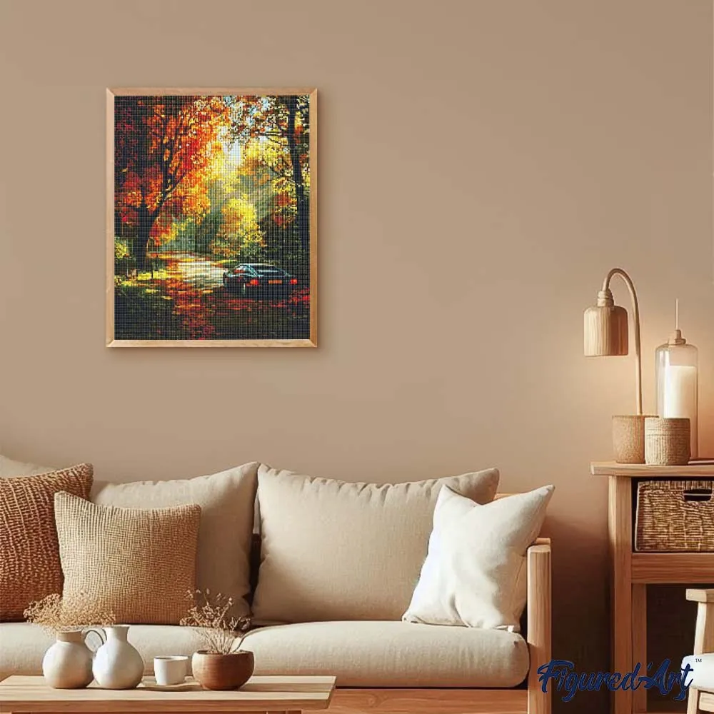 Figured'Art Gouden Reis Diamond Painting Herfst 40x50cm