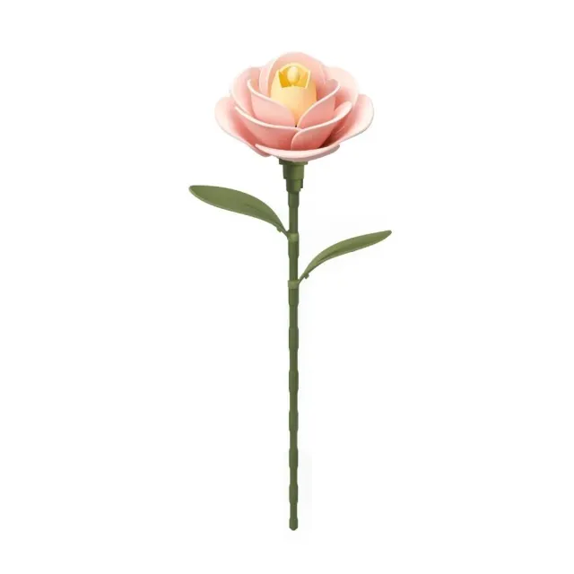 Figured'Art Lichtroze Camelia 3D Puzzel 38 Stukjes