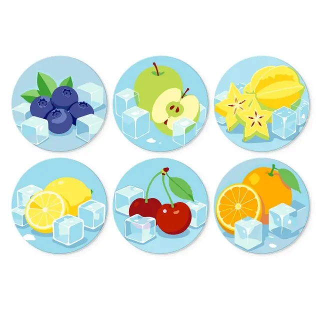 Figured'Art Mini Bevroren fruit schilderen op nummer 6 schijven Ø20cm