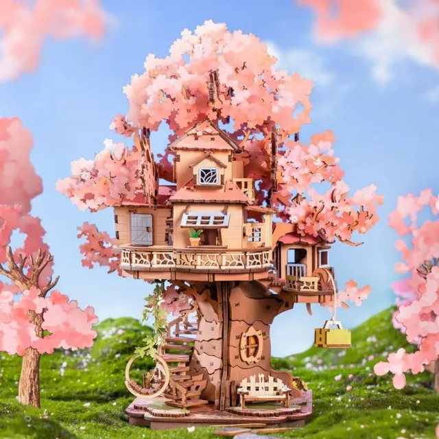 Figured'Art Sakura Boomhuis 3D puzzel 535 stukjes Japans