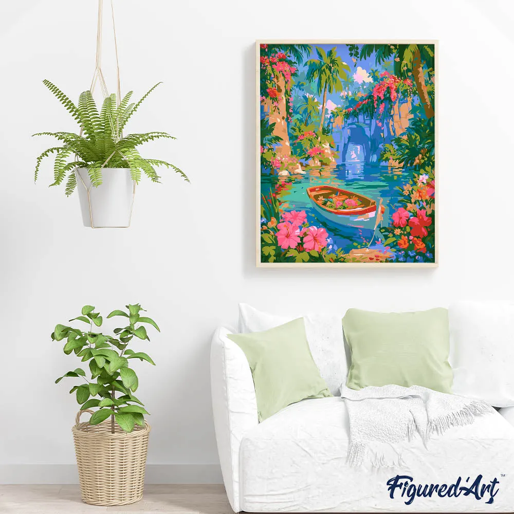 Figured'Art Geheime lagune schilderen op nummer 40x50 cm zee