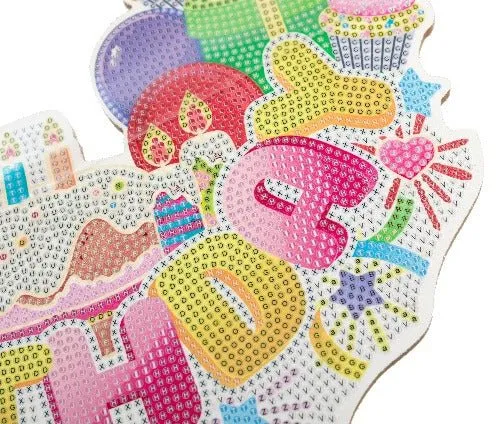 Craft Buddy Crystal Art Birthday Wreath krans 30cm MDF