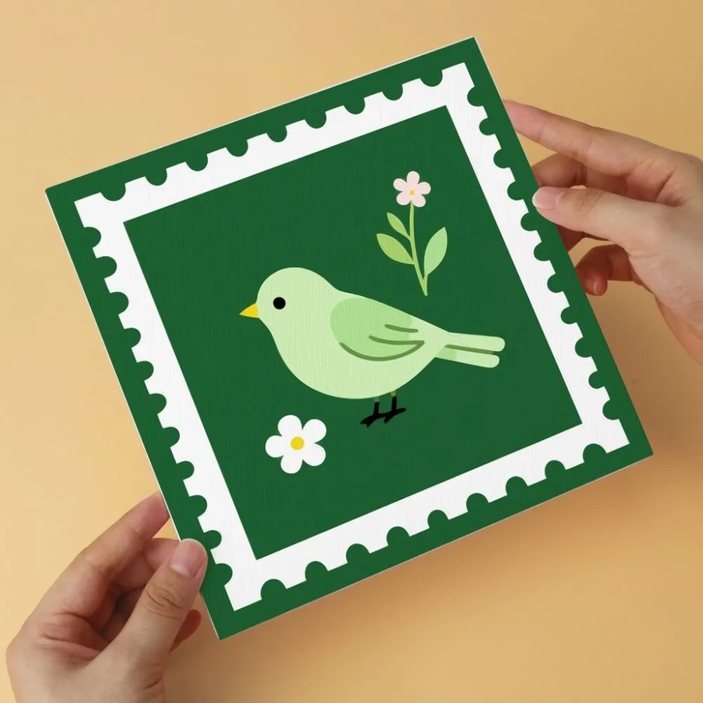 Figured'Art Collectie natuurpostzegels mini schilderen op nummer 6 stuks