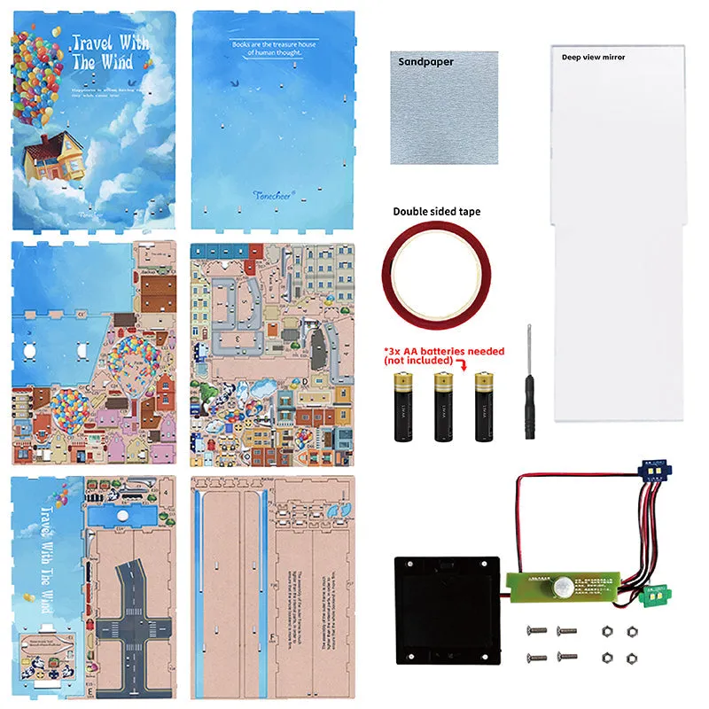 Figured'Art Reis met de Wind book nook 143 stukjes met led