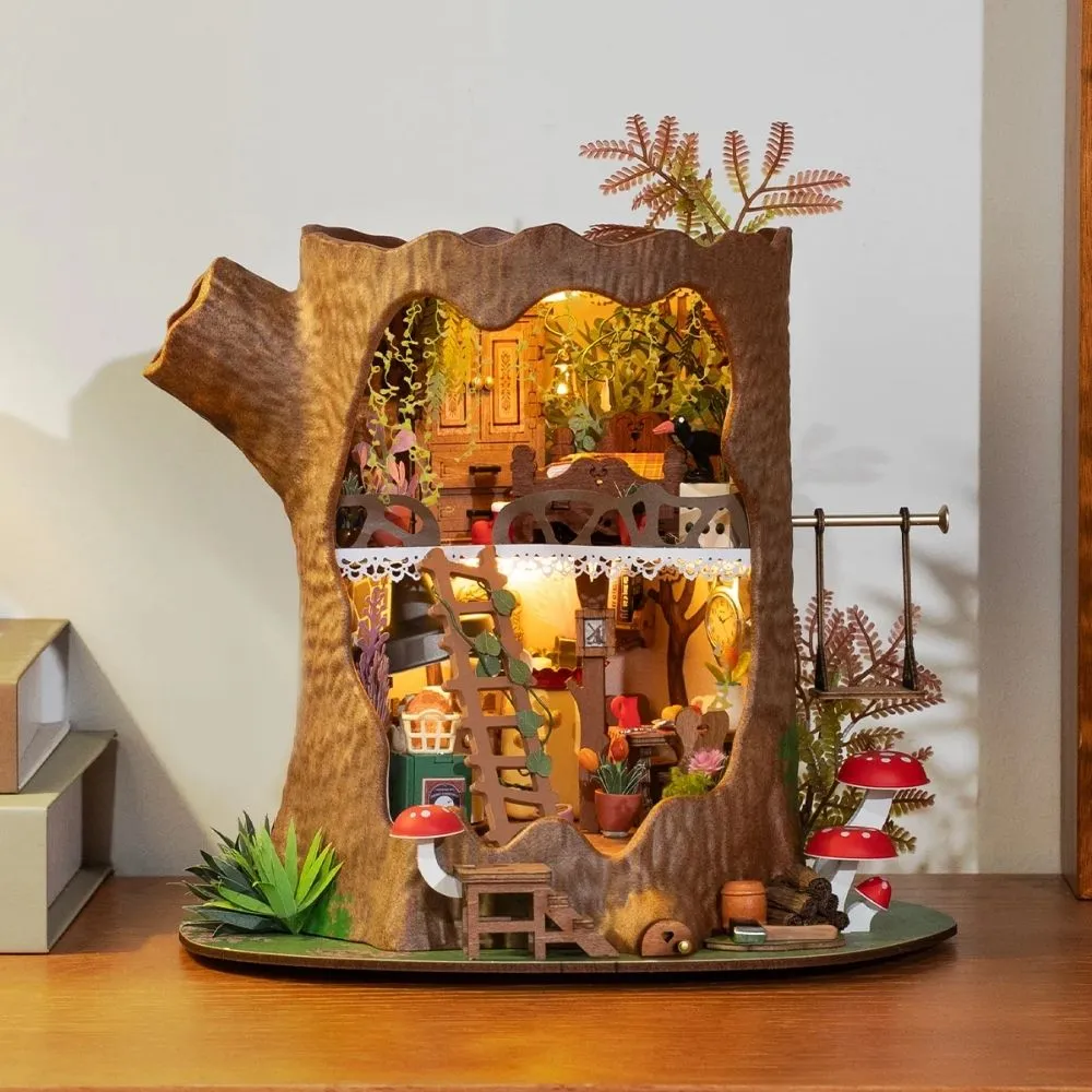 Figured'Art Miniatuurhuisje Sprookjes-boomhut bouwpakket 275-delig met led