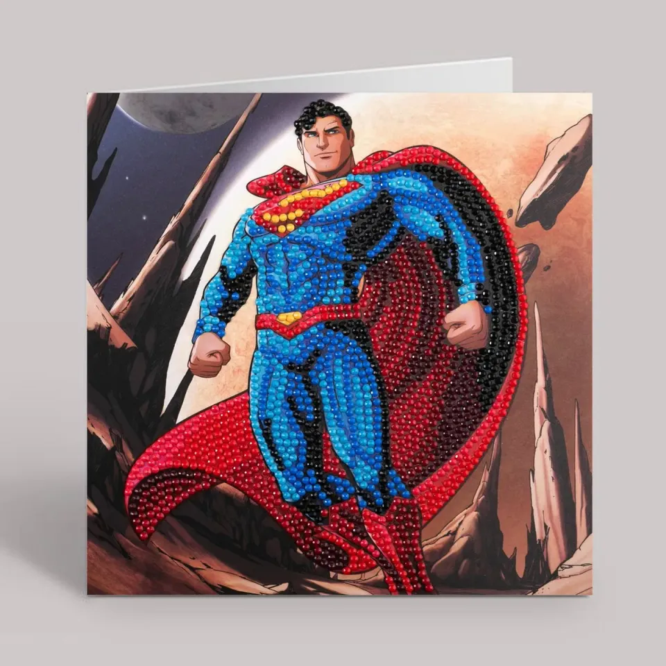 Craft Buddy Crystal Art Superman wenskaart diamond painting