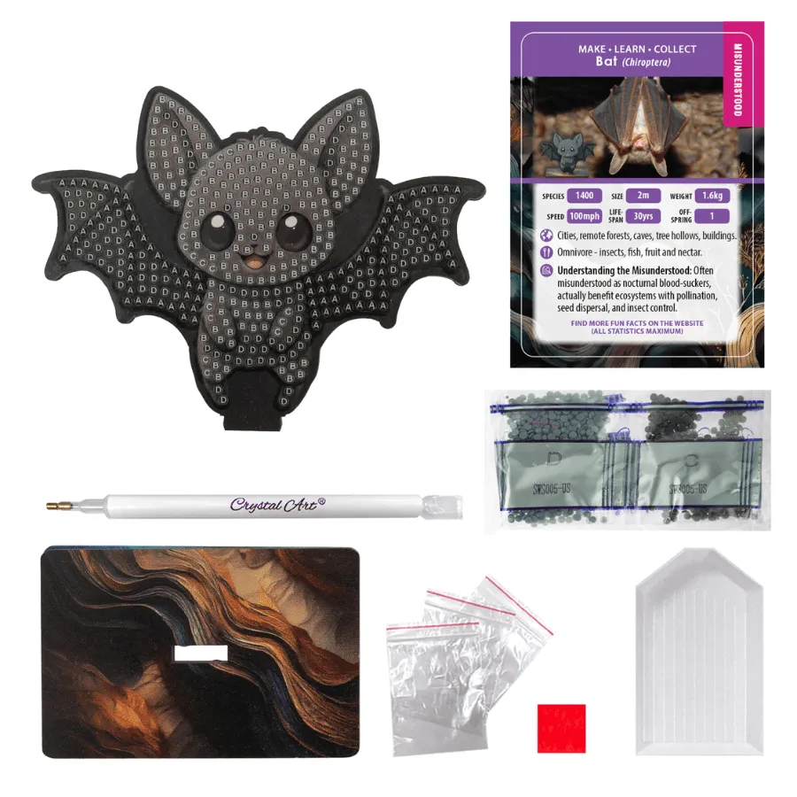 Craft Buddy Wildlife Buddies Bat diamond painting figuur vleermuis