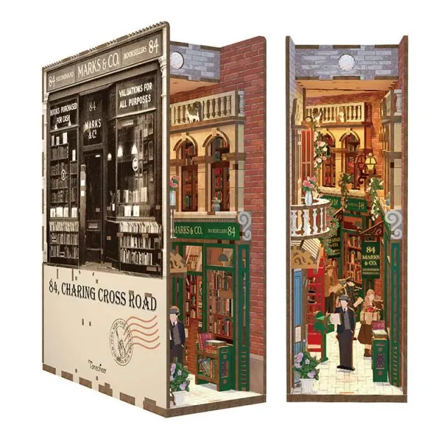 Figured'Art 84 Charing Cross Road book nook 24,5 cm met led