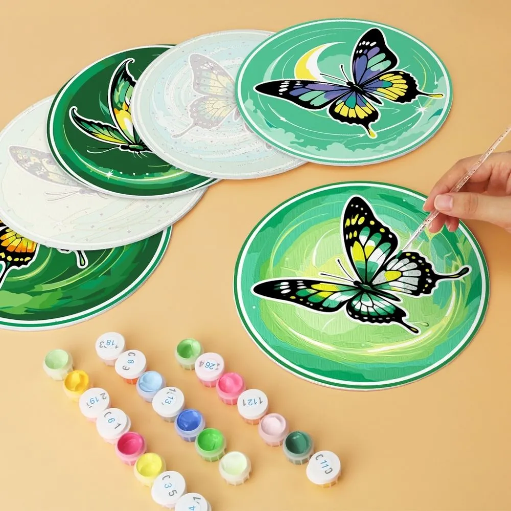 Figured'Art Mini Serie Smaragden vleugels schilderen op nummer Ø20cm 6x