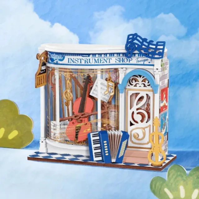Figured'Art Melody muziekinstrumentenwinkel 3D puzzel 63 stuks