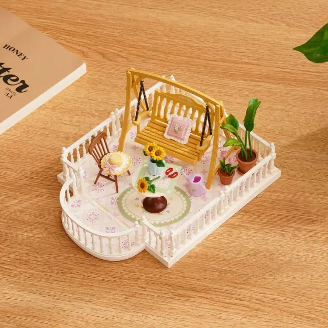 Figured'Art Zonnige pauzeterras miniatuurhuisje bouwpakket 68-delig