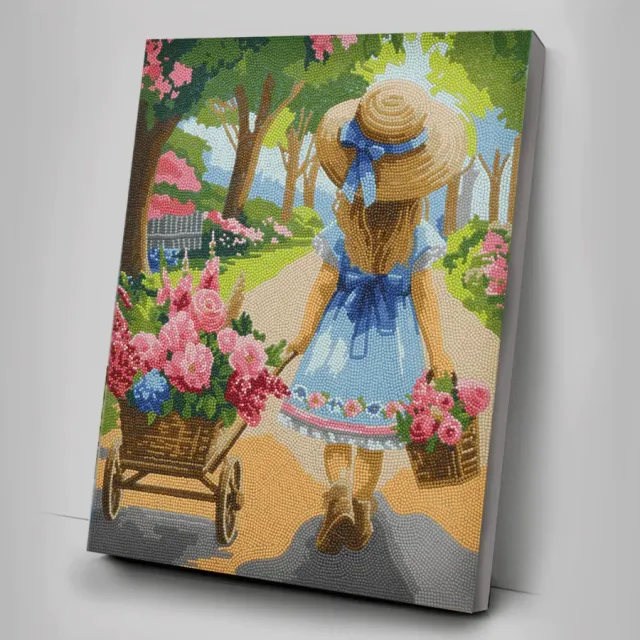 Craft Buddy Crystal Art Little Gardeners Journey canvas 40x50cm