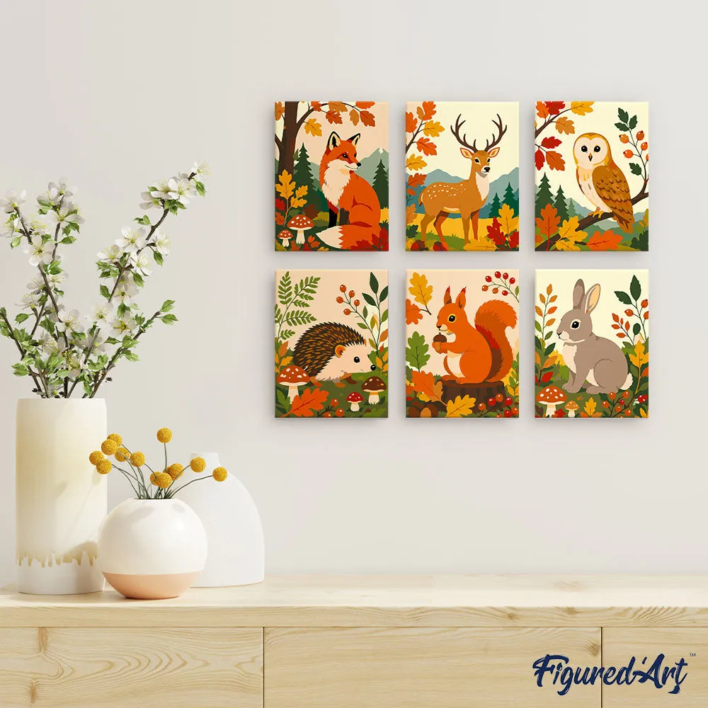Figured'Art Mini Boswezentjes Schilderen op Nummer 15x20cm 6 stuks