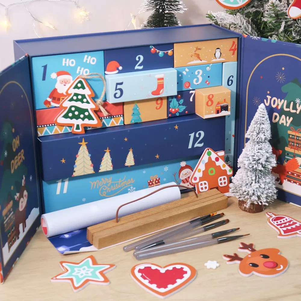 Figured'Art Gezellig & Feestelijk adventskalender schilderen op nummer blauw