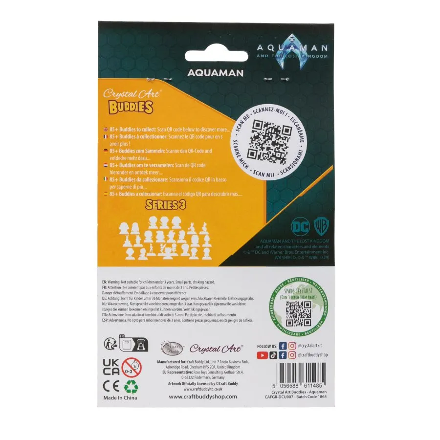 Craft Buddy Crystal Art Buddies Aquaman diamond painting figuur DC Series 3