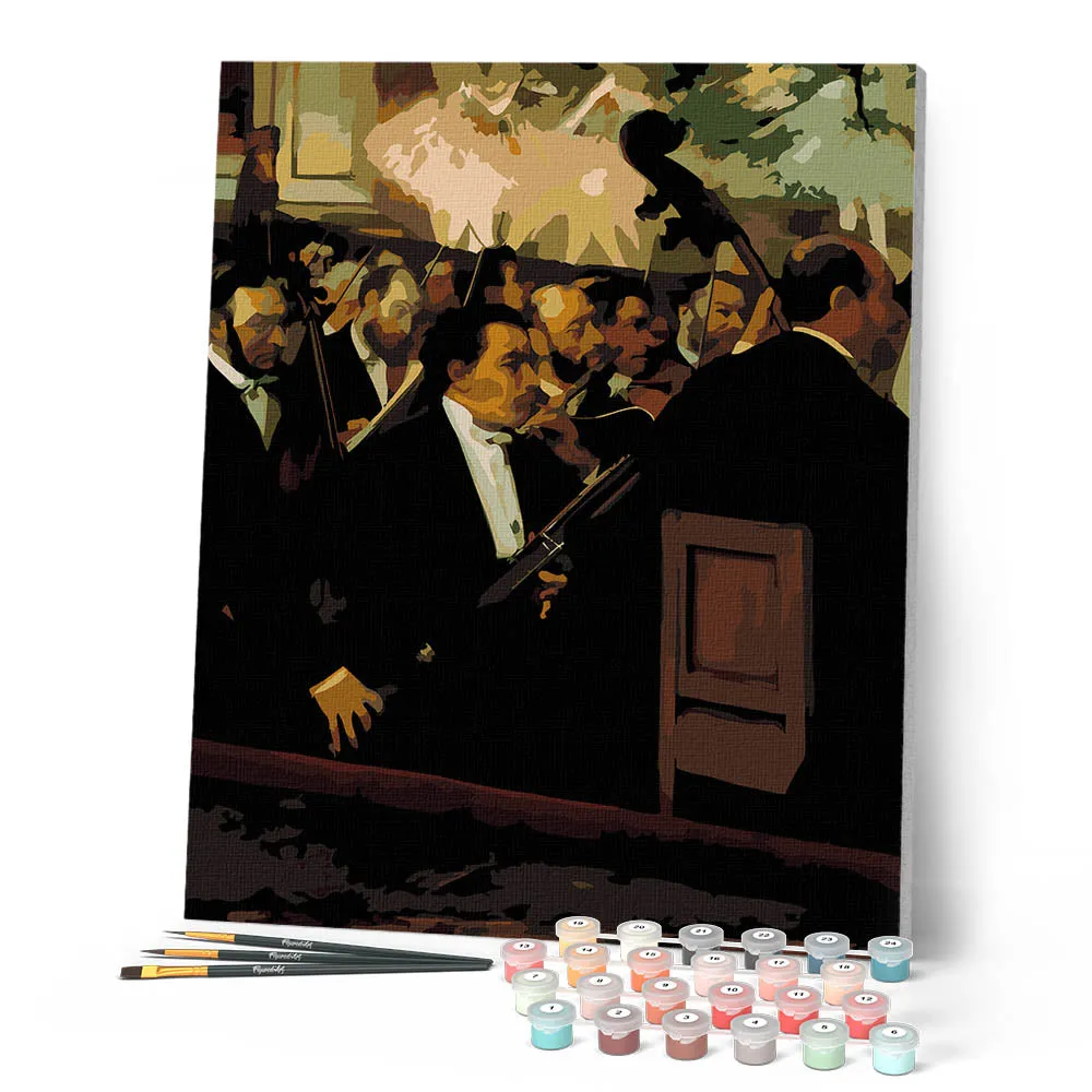 Figured'Art Het orkest in de opera Degas schilderen op nummer 40x50 cm