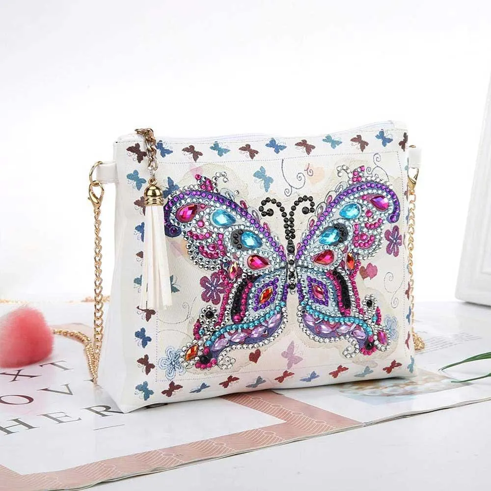 Figured'Art Vlinder polstasje diamond painting tasje PU leer