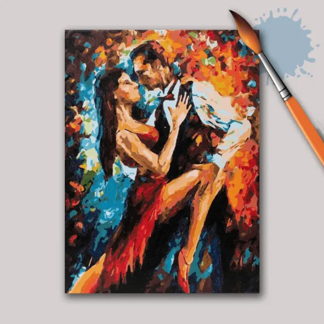 Craft Buddy Kiss Melody schilderen op nummer canvas 30x40cm