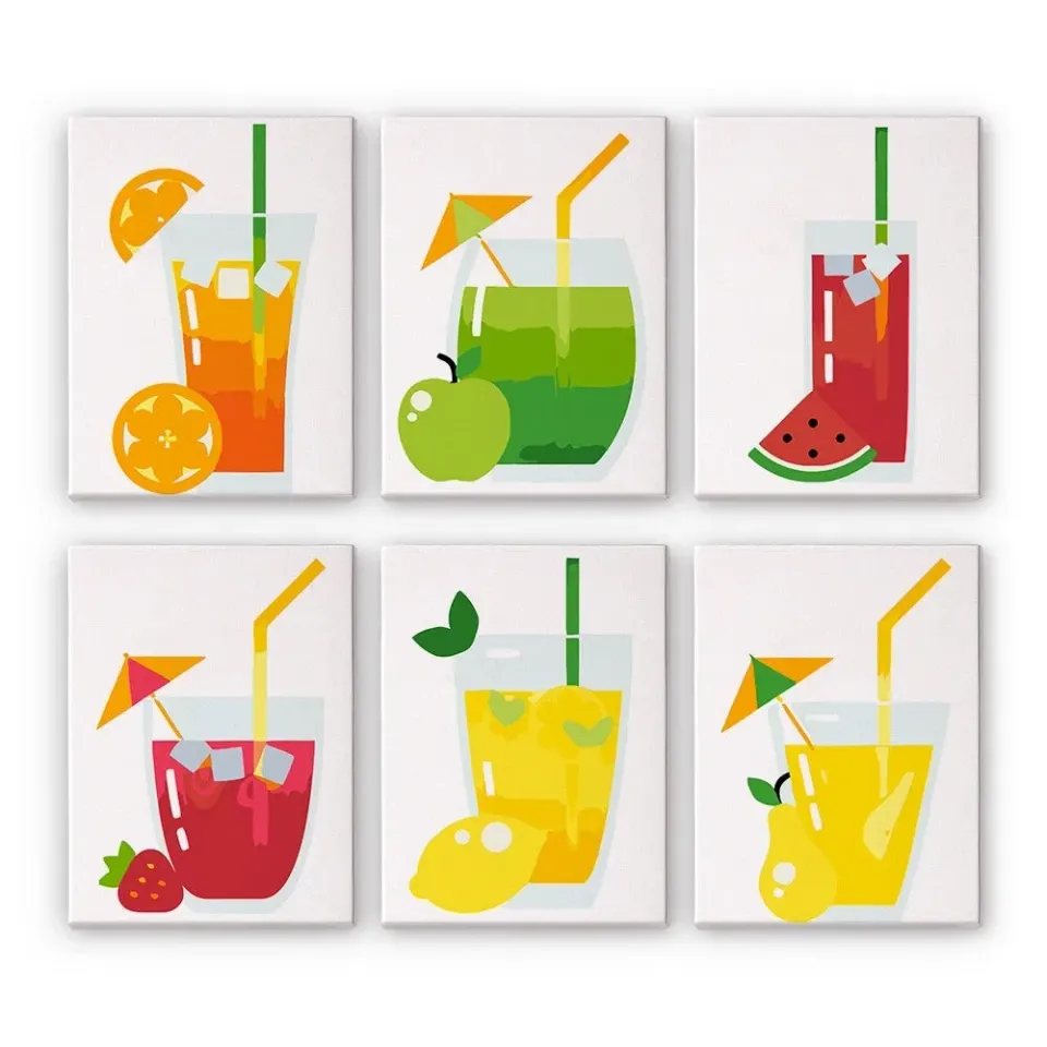 Figured'Art Fruitige Dranken Mini Schilderen op Nummer 15x20 6x