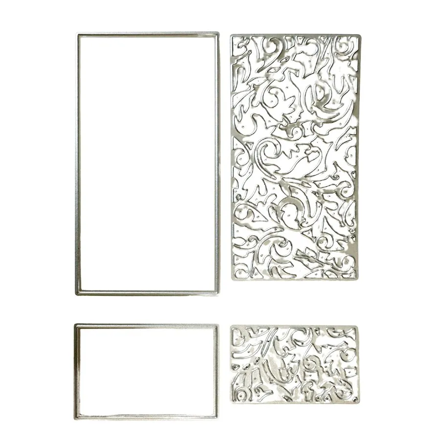 Craft Buddy Scroll Flourish cracker snijmallen stencil 4 stuks