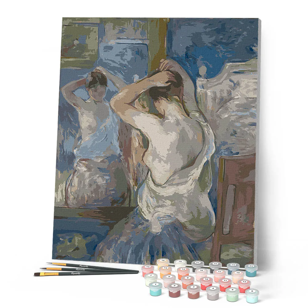 Figured'Art Voor de spiegel Morisot schilderij 40x50 cm gevorderd