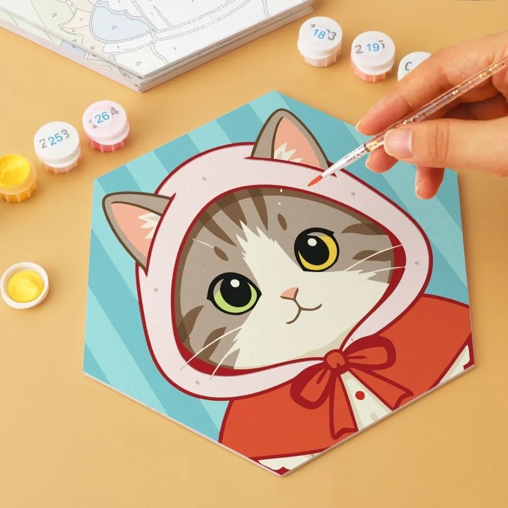 Figured'Art Mini Serie Kattenvrienden schilderen op nummer 6 stuks