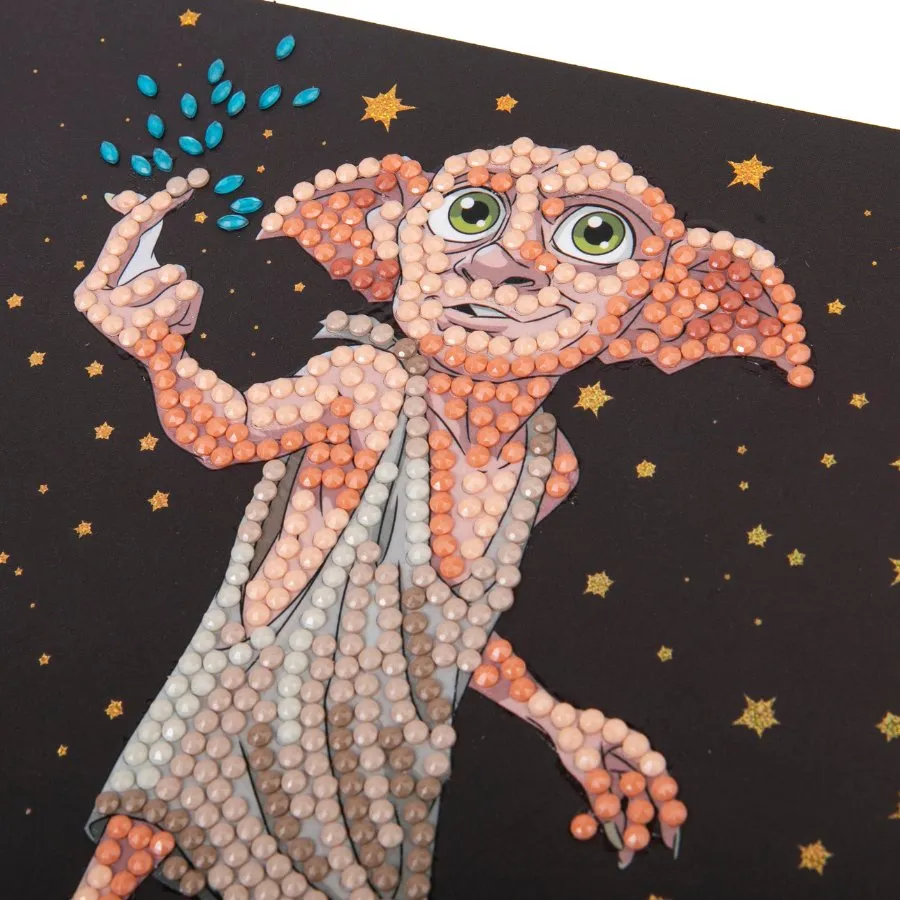 Craft Buddy Crystal Art Harry Potter Dobby wenskaart 18x18cm