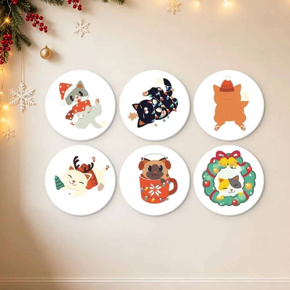 Figured'Art Mini Feestelijk beestje set 6x Ø20 cm kerst