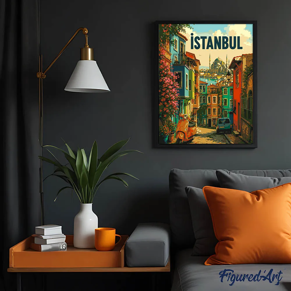 Figured'Art Reisposter Istanbul schilderen op nummer 40x50cm