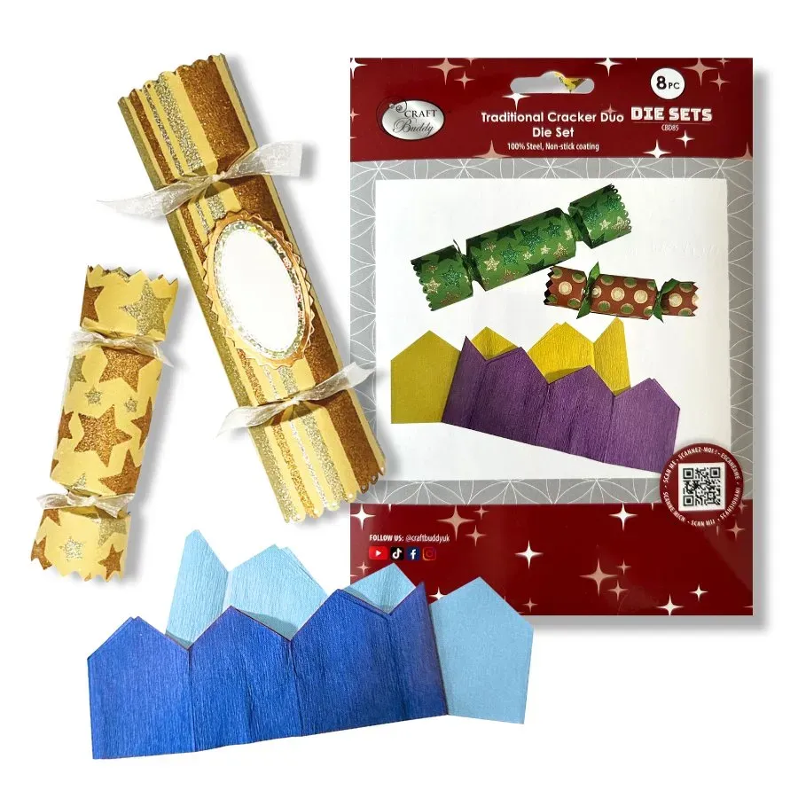 Craft Buddy Traditional Cracker Duo snijmallen 8-delig 2 maten