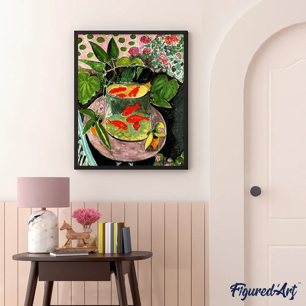 Figured'Art Matisse Goudvissen diamond painting 40x50cm full drill