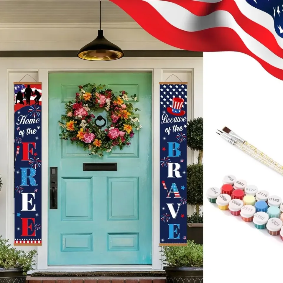 Figured'Art DIY Deur Banners Amerikaanse Guirlande 20x120 2 stuks