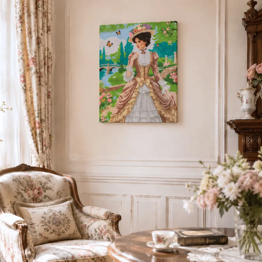 Craft Buddy Crystal Art Pretty Promenade diamond painting 40x50cm pastel