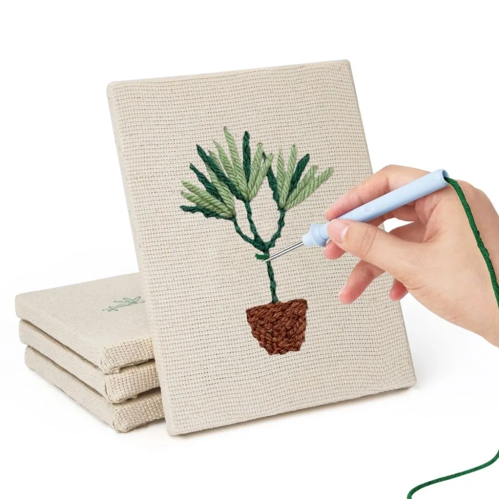 Figured'Art Stedelijke Jungle 3 punch needle set 4 stuks met frame